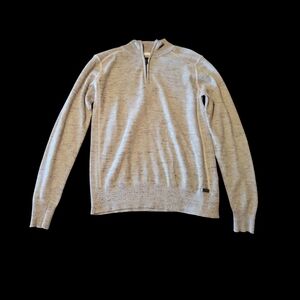 Men's JB Holt Gray Quarter-Zip Sweater